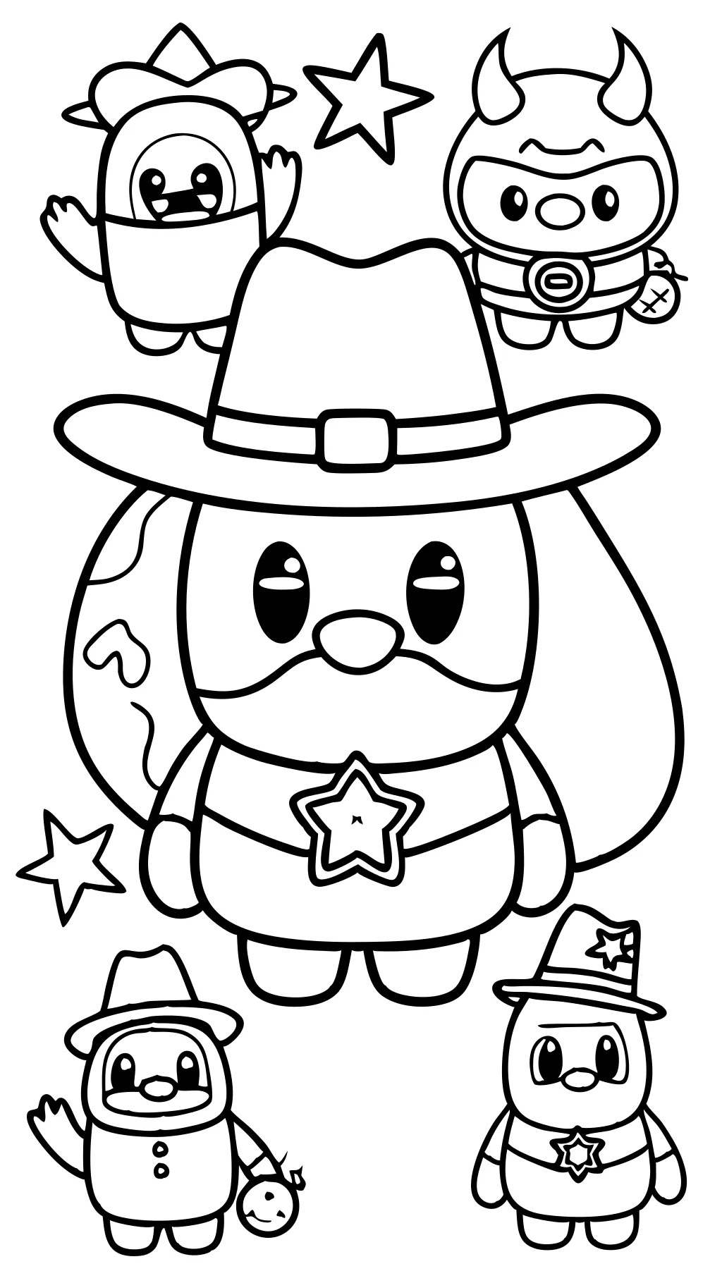 among us coloring pages with hats